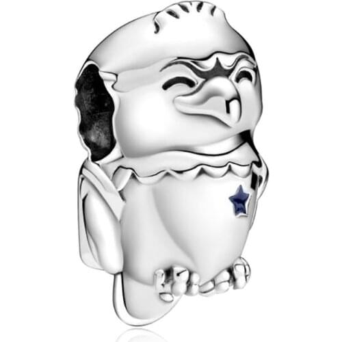 1Pcs New Cute Animal Eagle Pendant DIY Beads Suitable for Original Pandora Charm Bracelet Ladies Jewelry Making Gifts