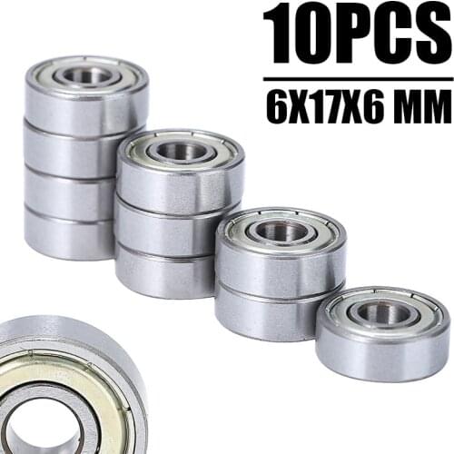 10pcs 606 ZZ Bearing Metal Miniature Ball Bearings Deep Groove Shielded Bearings For Small Motors Hardware Accessories