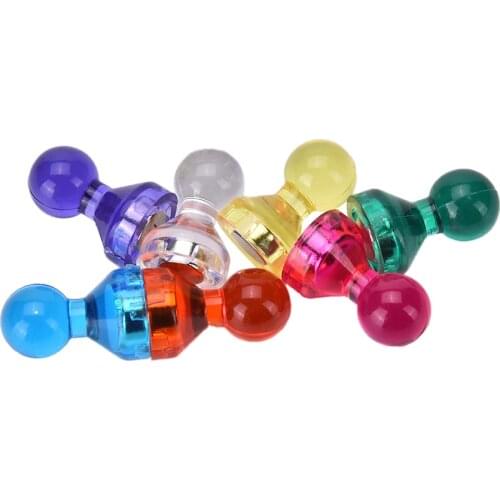 10 pcs DIY Transparent color Strong magnetic nail Whiteboard magnetic pushpin for Noticeboard Fridge Whiteboard Photo Wall