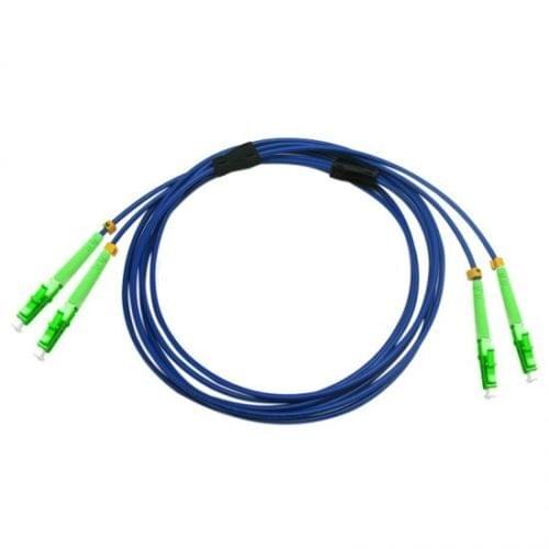 100m LC APC to LC APC 9/125 OS2 Duplex Single-Mode Armored Fiber Patch Cable