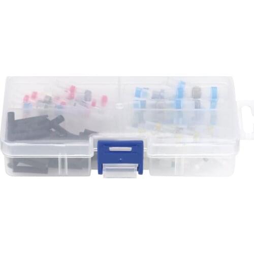 100Pcs Heat Shrink Tube Sleeve Schrumpfschlauch Wire Cable Crimp Terminals Connector