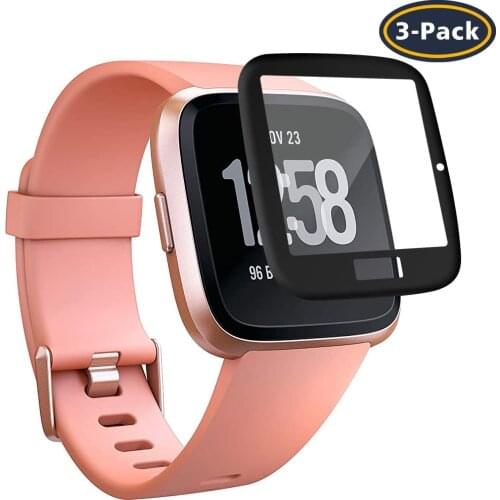 3pcs/lot for Fitbit Versa 3D Curved Full Coverage Screen Protector for Fitbit Versa Lite Protective Film Versa SE Screen Guard