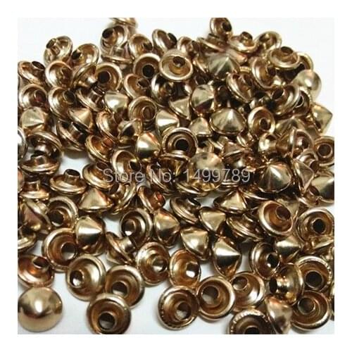 200Sets DIY 7X6MM Silver Punk Spike Studs Spots Fashion Bags Belt Craft Rivet DIY Shipping Free