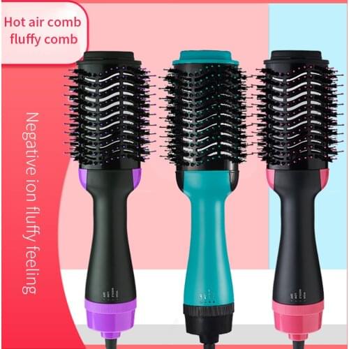 4 in 1 Negative Hair Dryer Volumizer Electric One Step 1200W Hot Air Curling Iron Comb Blow Dryer Anti-Static Hot Air Brush