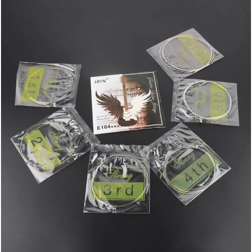 6pcs E104 Electric Guitar Strings 008-038 Plated Steel Core Nickel Alloy Wound