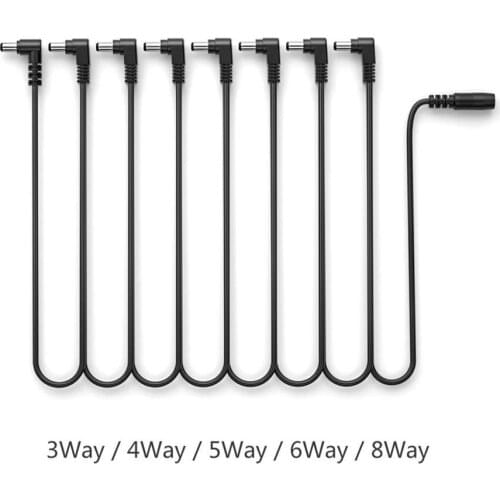 9V 2A Daisy Chain Leads Cable for Electric Guitar Effects Pedal 3/4/5/6/8 Ways