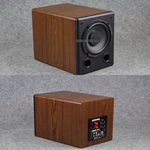 KYYSLB 30-60W 4-8 Ohm 6.5 Inch Subwoofer Active Speaker SW-6D Low Frequency Fever Subwoofer Passive Speaker Wood Grain Black
