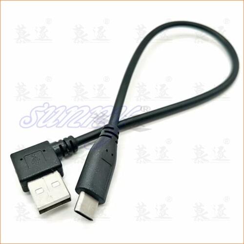 90 Degree USB Type C Fast Charging Cable for Samsung Galayxy S9 S8 Plus Note 8 A3 A5 A7 2017 Right Angle USB-C Charger Cabel
