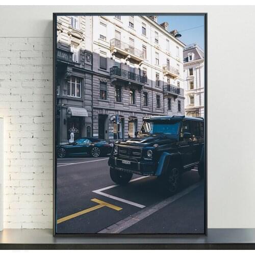 Classic European Retro Handsome Car Canvas Painting Print Living Room Home Decor Modern Wall Art Oil Painting Poster Pictures HD