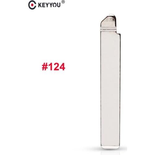 KEYYOU 10PCS/LOT NO.124 Blank Key Blade For Toyota 2015 Corolla Flip Remote Key Blade Replacement 124# KEY BLADE