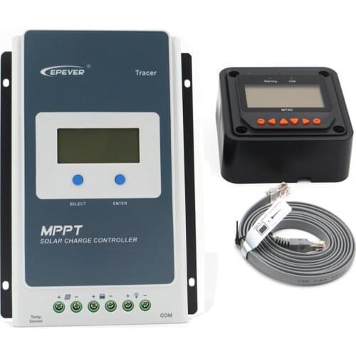 30A LCD MPPT Solar Charge Controller Tracer 3210A 12V 24V Auto Work 100VDC input with Remote Meter MT50