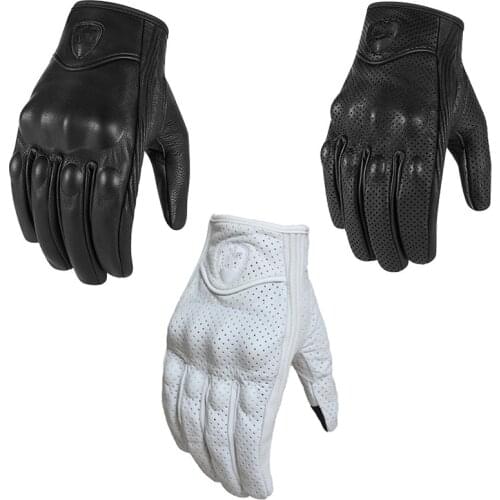 100% Genuine Leather Motorcycle Short Gloves S1 Racing Team Gloves BMX MTB Motocross gloves Size S-XXXL juj