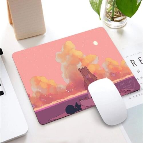25*29CM Anime Cartoon Girly pink moon Mouse Pad Anti-student Notebook Keyboard Protection Pad Office Desktop Non-slip Waterproof