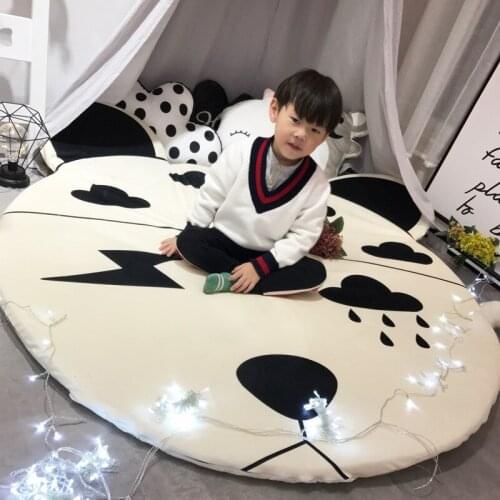 Living Room Bedroom Kids Play Carpets Cute Cartoon Lion Bear Pattern Baby Round Rugs/Carpet Child Game Crawl Antiskid Floor Mats