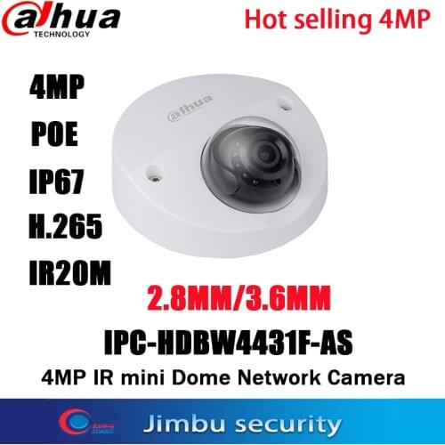 Dahua POE H.265 6MP Dome IP Camera IPC-HDW4631C-A Built-in MIC IR50m IP67 IK10 2.8mm 3.6mm 6mm