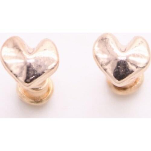 Trendy Three-Dimensional Heart Shape Smooth Surface Stud Earrings for women