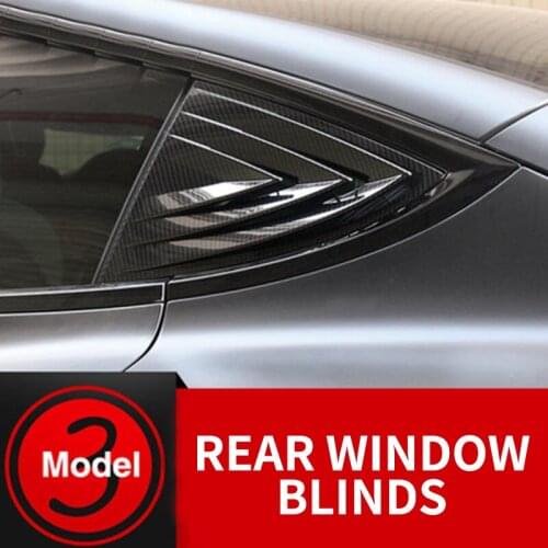 My Good Car Rear window triangle sticker shutter decorative patch for Tesla model 3 Car accessories