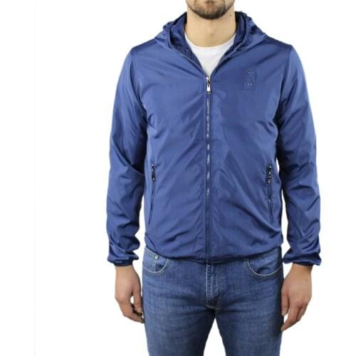 Vest mens waterproof half season Blue Jacket hooded Slim Fit Anti-rain