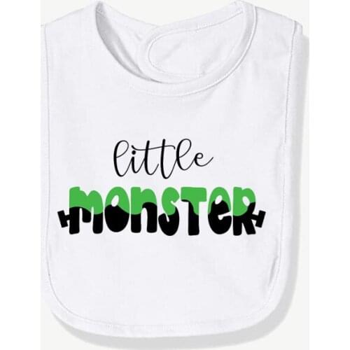 Little Monster bib Halloween costume Baby Shower Pregnancy Announcement monster themed boy girl 1st happy birthday party Gift