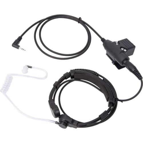 Walkie Talkie Microphone Heavy Duty U94 PTT Neck Throat Mic Earpiece Radio Tactical Headset for Motorola TLKR T80 T60 T5 T6200