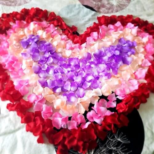 1000Pcs/Lot Silk Rose Petals Leaves Artificial Flowers Petals Wedding Decoration Party Decor Festival Table Decor