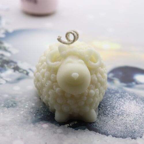 Funny Sheep Silicone Material Handmade Candle Mold DIY 3D Cute Sheep Mould Candle Making Supplies mold Home Decoration
