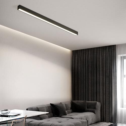 Surface mounted linear light minimalist led long aisle bedroom dining room background wall living room ceiling light