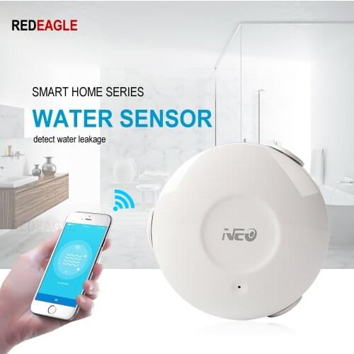 Smart Home Electric WiFi Water Sensor Flood Leak Detector Alarm App Support iOS Android Notification Alerts