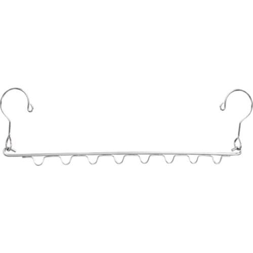 Stainless Metal Non-Slip Blouse Hanger Closet Storage Organizer for Space-Saving 8 Slots Stacked Wardrobe Clothes Rack M6CE