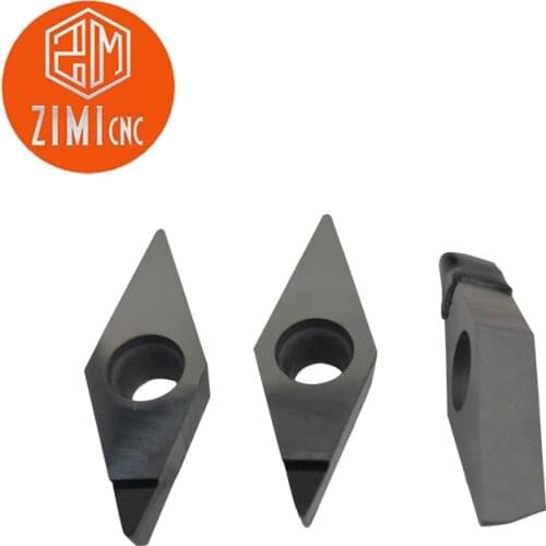 2 PCS VCGT160404 PCD CNC cutting aluminum machined boring turning polycrystalline diamond insert for SVXC holder