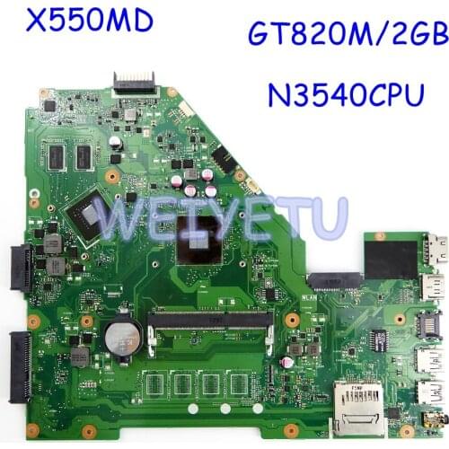 X550MD N3540CPU GT820M/2G Motherboard REV2.0 For ASUS X550M X550MD X550MJ X552M Laptop Mainboard Test OK