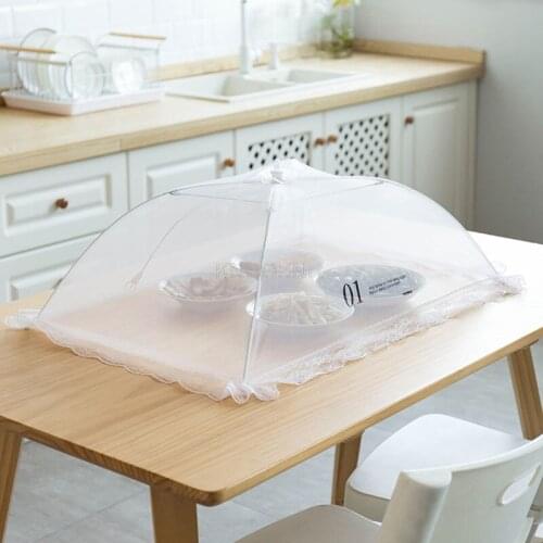 Japanese-Style Household Dish Cover Foldable Dining Table Meal Dust Covers Room Organizer Kitchen Accessories Gadgets
