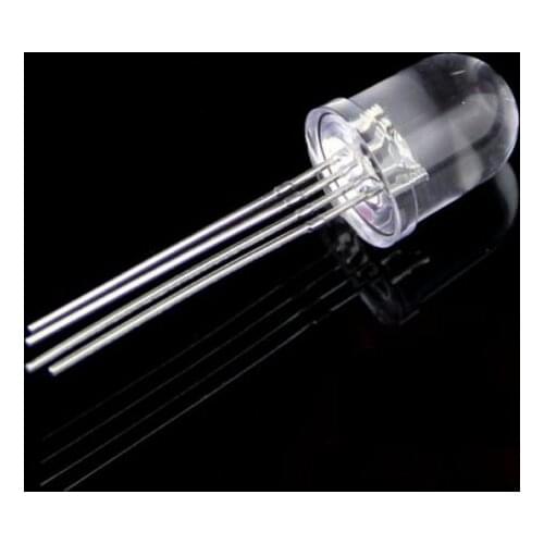 50PCS NEW LED RGB 10MM common cathode 4-PINS Super Bright Bulb Lamp NEW