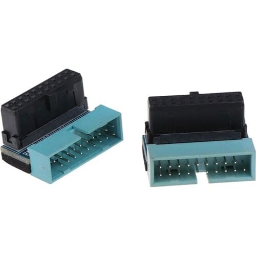 USB 3.0 20pin Male to Female Extension Adapter Up Down Angled 90 Degree for Motherboard Mainboard