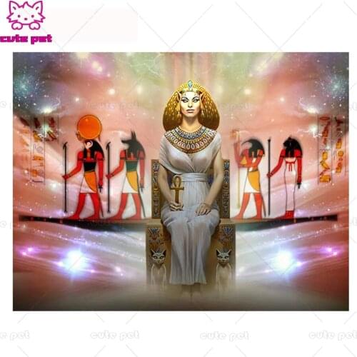 Diamond painting Queen of egypt 3 d cross stitch full square round diamond embroidery rhinestone woman painting mosaic home gift
