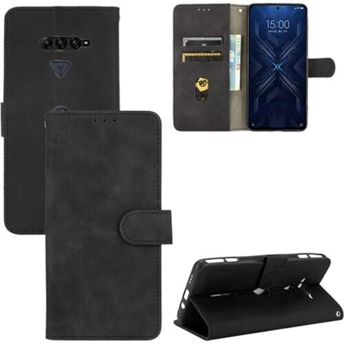 For Xiaomi Black Shark 4 Case Luxury Flip Skin Texture PU Leather Card Slots Wallet Case For Black Shark 4 Pro Phone Bags