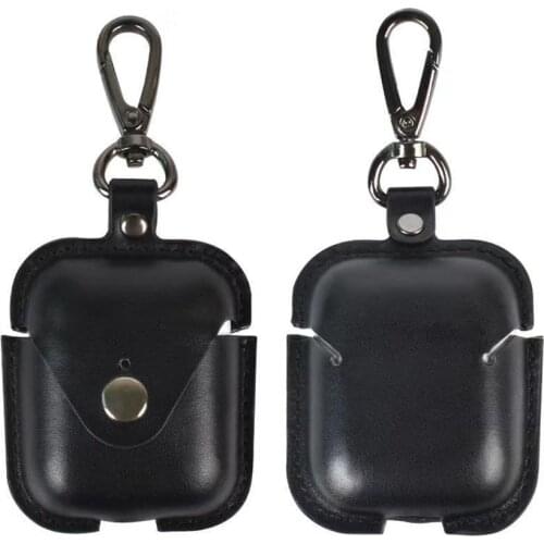 Earphone For Airpods 2 Leather Case Black Airpods Pro Cover Leather Chain Wireless Charger Bluetooth Wireless Earphone