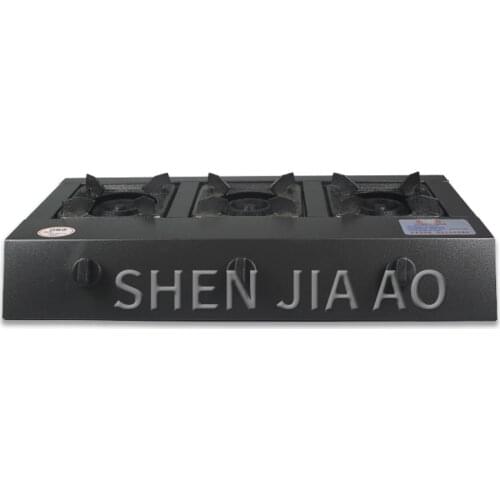 Natural gas liquefied gas stove Stainless steel panel 3 hole fire gas stove Commercial gas stove