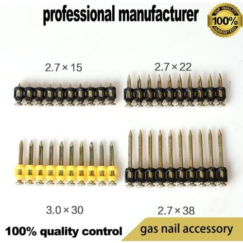 Gas nails for hand tools 1000pcs steel nails for cement board steel al-alloy for home decoration use at good price