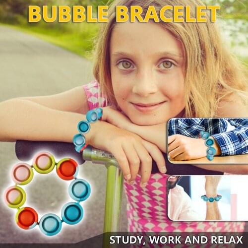 Childrens Adult Dimple Toys Bracelet Pressure Fidget Toys Plate Controller Toy funny антистресс Antistress Silicone Fidget Toy