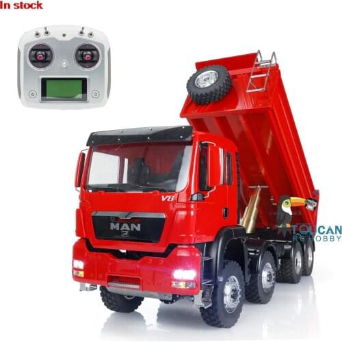 LESU 1/14 Scale MAN 8*8 Hydraulic Lifting RC Model Dumper TruckESC Servo Radio Light Sound THZH0350-SMT4