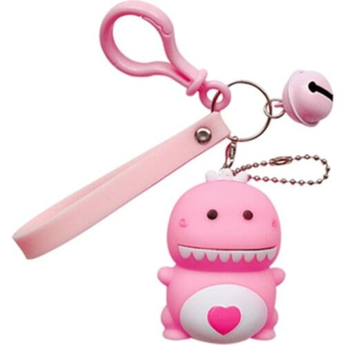 Creative Fat Dinosaur Keychain Cute Cartoon Personality Trend Car KeyChain Bag Silicone Pendant Gift