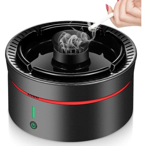 Multifunctional Smokeless Ashtray USB Rechargeable Smoke Grabber Purifier Ashtray Portable Car Ashtray