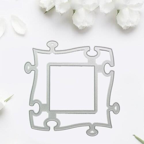 Puzzle Border Model Carbon Steel Cutting Dies DIY Scrapbooking Photo Album Embossing Paper Cards Making Stencil Decorative Cards