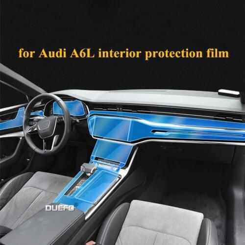 TPU sticker For Audi A6L A6 C8 2018 2019 2020 Central control protective film display protective film headlight protection film