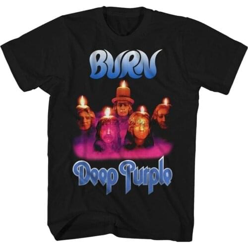 New Deep Purple Band Burn Album Cover Rock N Roll Shirt (MED-2XL) badhabitmerch