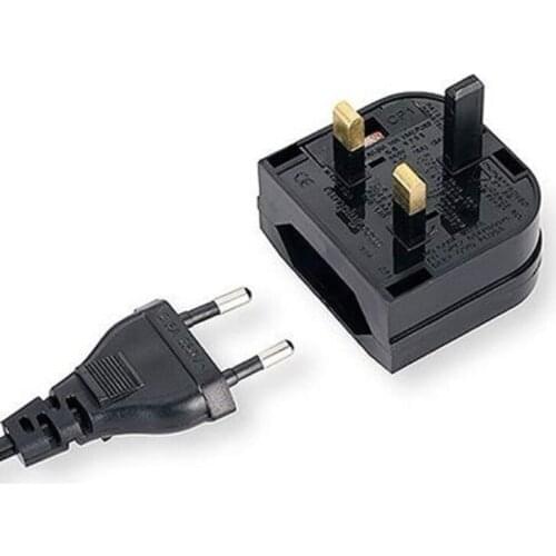 New European Euro EU 2 Pin to UK 3Pin Power Socket Travel Plug Adapter Converter