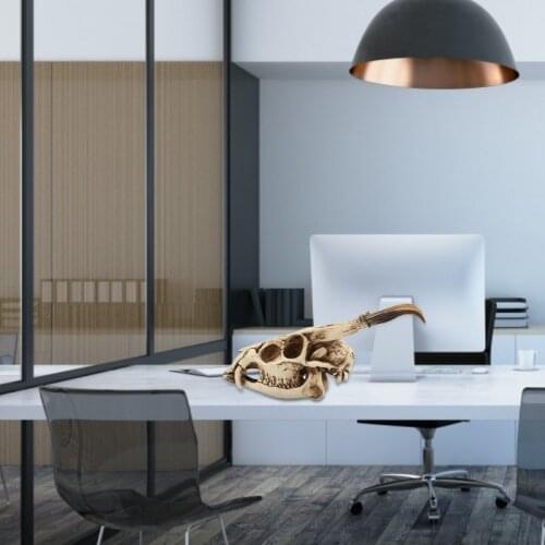 One Piece Imitation Wild Goat Skull Desktop Ornaments Home Interior Decoration Creative Model Desktop Decorative Art