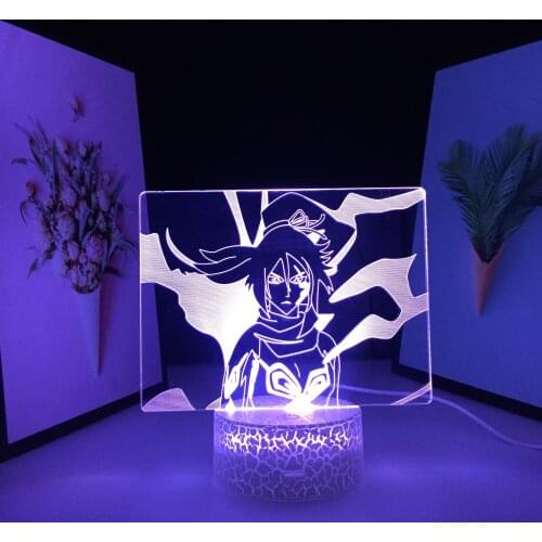 Bleach Anime Yoruichi Shihouin 3D Lamp for Bedroom Decor Nightlight Cool Birthday Gift Acrylic LED Night Light Bleach