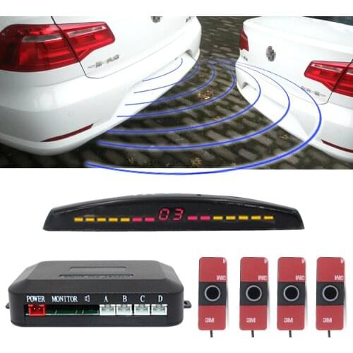 Original Car Parktronic Double CPU Car Parking Sensor 4 Probes System blind sensor System Car Detector Reverse For Car